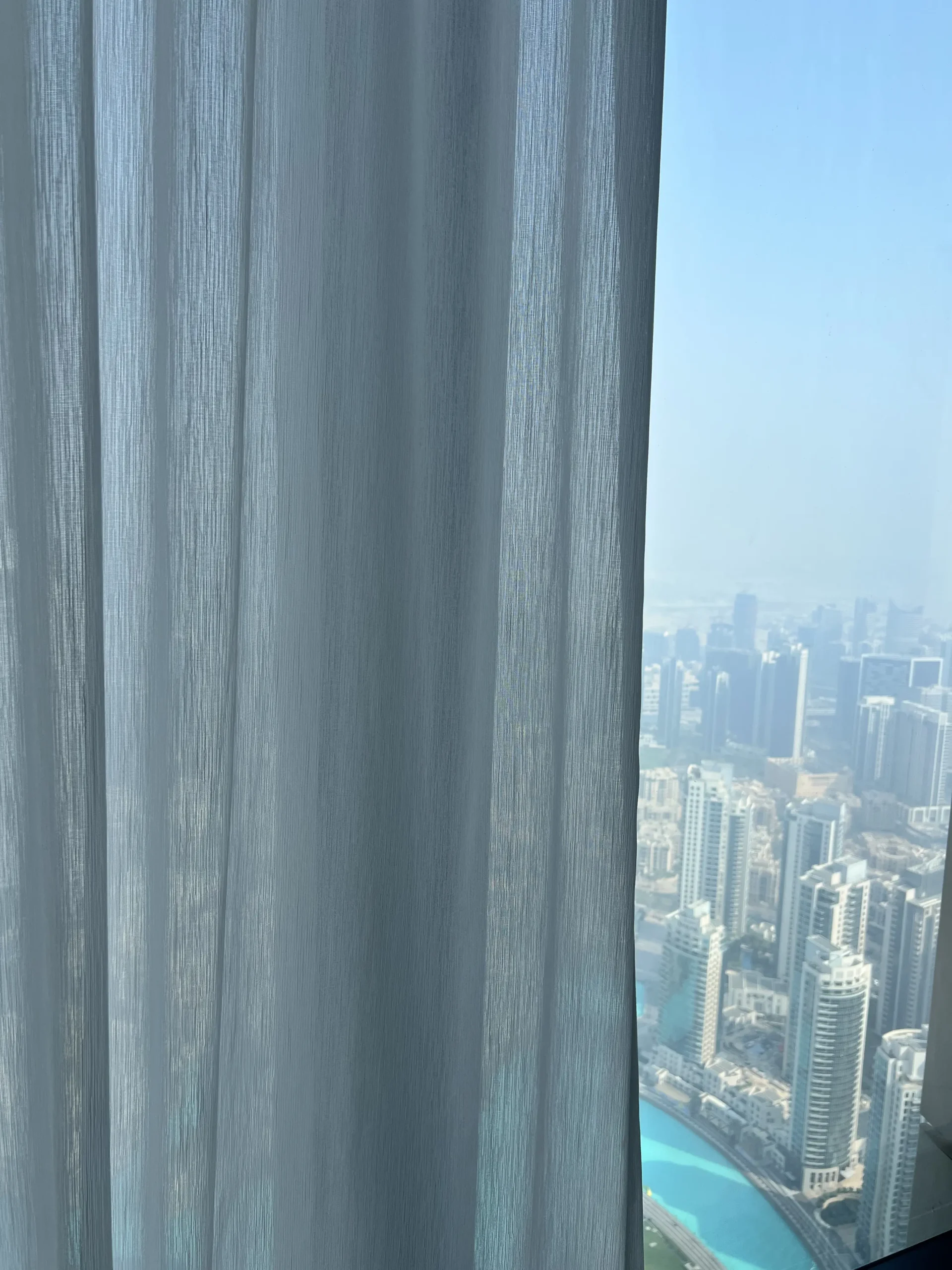 Close up view of made to measure curtain finishing